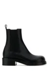Bottega Veneta The Lug Leather Ankle Boots In Black
