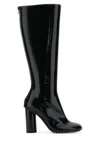 Bottega Veneta Black Leather Atomic Boots In Black