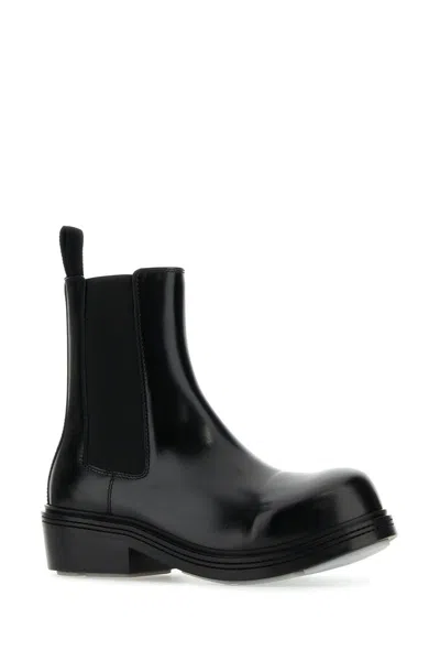 Bottega Veneta Block Heel Ankle Boots In Black