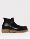 Bottega Veneta Sophisticated Leather Ankle Boots For Men In Black