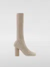 Bottega Veneta Atomic Knitted Knee-high Sock Boots In Ecru