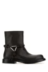 Bottega Veneta Leather Ankle Boots Featuring Decorative Hardware In Brown