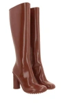 Bottega Veneta Women's Pointed Toe High Heel Boots In Brown Sugar
