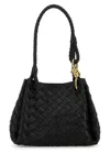 Bottega Veneta Borsa A Mano Parachute Piccola In Pelle Nera  Donna