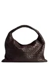Bottega Veneta Borsa A Spalla "hop" Piccola In Brown