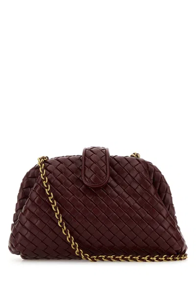 Bottega Veneta Borsa A Spalla Teen Lauren 1980 Piccola In Pelle Bordeaux  Donna