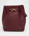Bottega Veneta Andiamo Medium Leather Bucket Bag In Burgundy