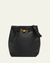 Bottega Veneta Borsa Leather Shoulder Bag In Black