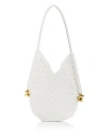 Bottega Veneta Solstice Small Intrecciato Lambskin Shoulder Bag In Sand
