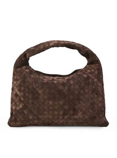 Bottega Veneta Bosa Hop Small Leather Bag In Brown