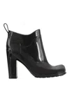 Bottega Veneta Shine Square Toe Ankle Boots In Negro