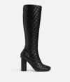 Bottega Veneta Lambskin Atomic Knee-high Boots 90 In Black