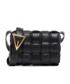 Bottega Veneta Small Padded Cassette Intrecciato Leather Crossbody Bag In Black