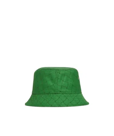 Bottega Veneta Bottega Intrec Jacq Nylon Bckt Hat In Green