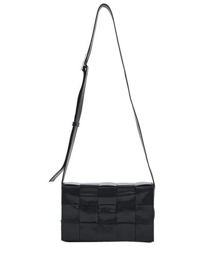 Bottega Veneta Cassette Crossbody Bag In Black Leather  (authentic Pre-loved)