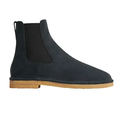 Pre-owned Bottega Veneta Daddy Chelsea Ankle Boot 'ardoise' | Blue | Men's Size 41