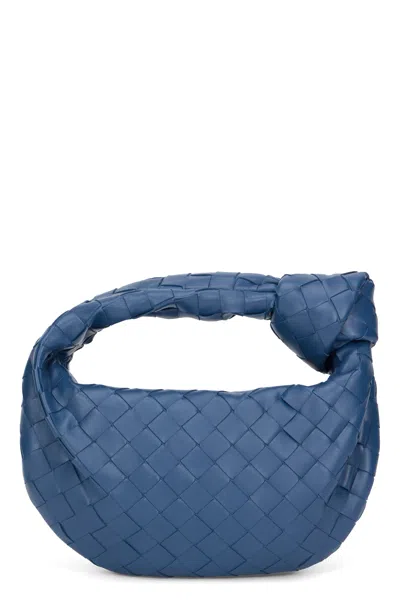Bottega Veneta Mini Jodie Bag In Intrecciato Leather In Blue