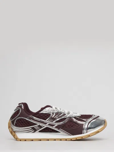Bottega Veneta Refined Modern Athletic Sneakers For Women In Burgundy