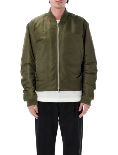 Bottega Veneta Padded Nylon Bomber In Green