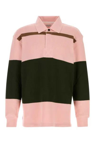 Bottega Veneta Striped Cotton Piqué Polo Sweater In Multi