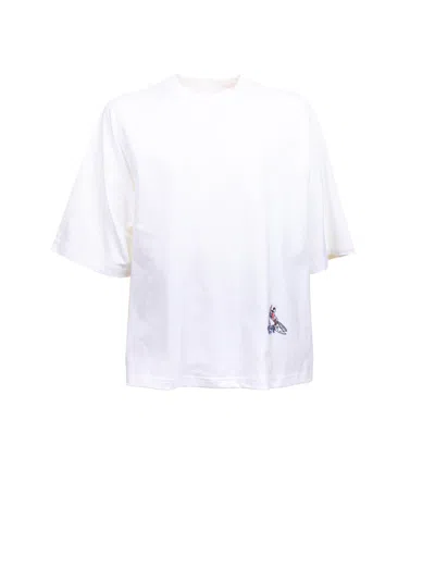 Bottega Veneta White Cotton T-shirt In Chalk
