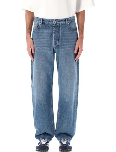 Bottega Veneta Wide-leg Cotton Jeans In Blue