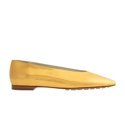 Pre-owned Bottega Veneta Wmns Sofia Ballerina 'gold' | Women's Size 37.5