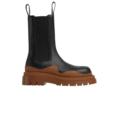 Pre-owned Bottega Veneta Wmns Tire Boot 'black Cognac' | Women's Size 38