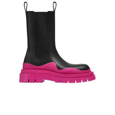 Pre-owned Bottega Veneta Wmns Tire Boot 'black Hollyhock' | Women's Size 35.5