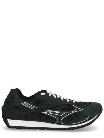Bottega Veneta Bottega-inspired Orbit Leather-trim Sneaker For Men In Black