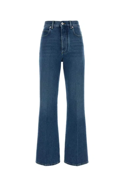 Bottega Veneta Bottega-style Cotton Denim Jeans For Women In Blue