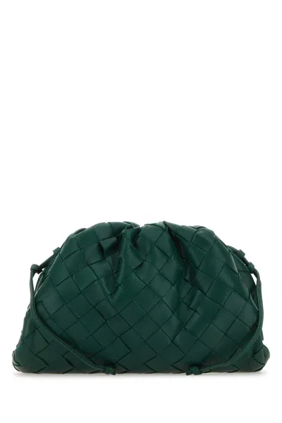 Bottega Veneta Bottle Green Nappa Leather Mini Pouch Crossbody Bag