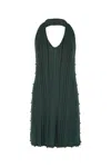 Bottega Veneta Women Bottle Green Polyester Blend Mini Dress In Green