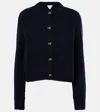 Bottega Veneta Boucle Cardigan In Blue