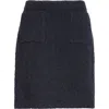 Bottega Veneta Front-pockets Boucle Mini Skirt In 4121 Navy