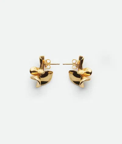 Bottega Veneta Small Anemone Earrings In Gold