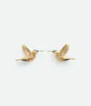 Bottega Veneta Colibri Earrings In White/navy