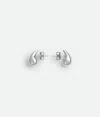 Bottega Veneta Mini Sterling Silver Drop Earrings In Metallic