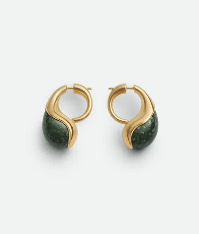 Bottega Veneta Drop Marble Earrings In Gold