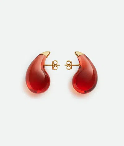Bottega Veneta Kleine Drop Ohrringe In Hibiscus