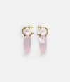 Bottega Veneta Ellipse Small Earrings In Pink Quartz