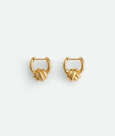 Bottega Veneta Knot Hoop Ohrringe In Yellow Gold