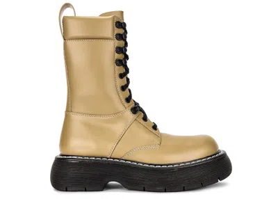 Pre-owned Bottega Veneta Bounce Boot (women's) Sneakers In Khaki In Brown