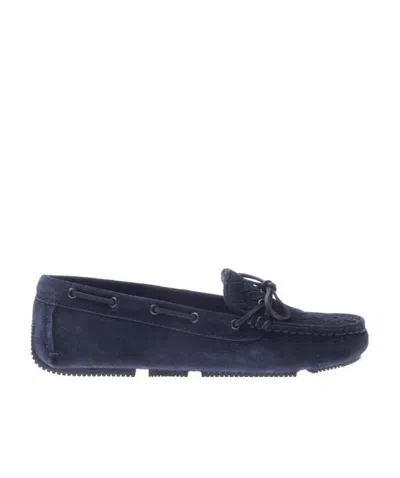 Bottega Veneta Bow Tie Detail Flat Shoes In Blue