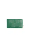 Bottega Veneta Box Zipper Wallet In Green
