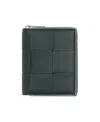 Bottega Veneta Box Zipper Wallet In Green