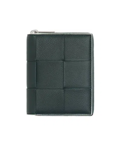 Bottega Veneta Box Zipper Wallet In Green