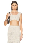 Bottega Veneta Bra Top In Bone & Cloud