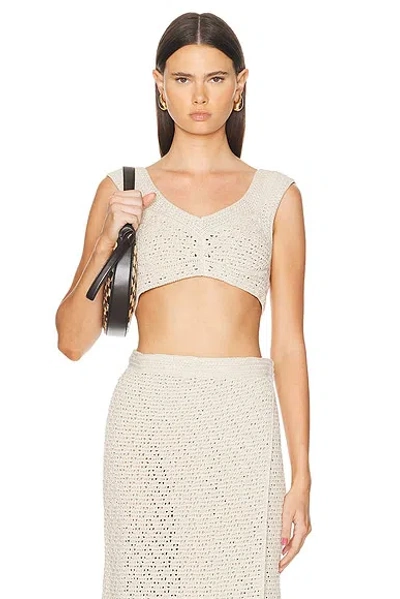 Bottega Veneta Bra Top In Bone & Cloud