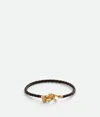 Bottega Veneta Leather Knot Bracelet In Pink